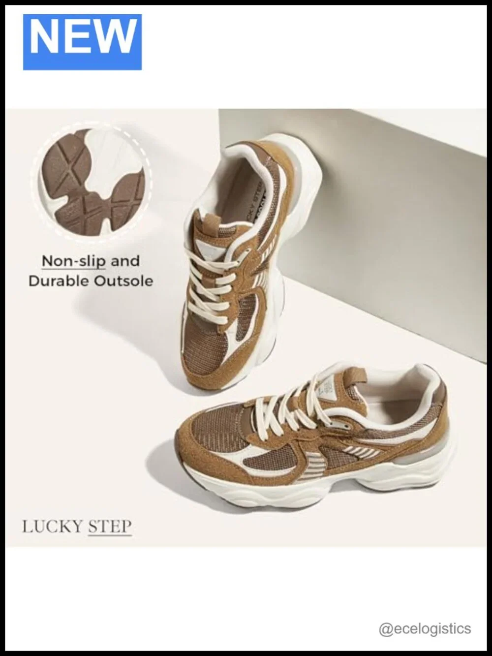 Mesh Chunky Platform Fashion Sneakers Breathable Non Slip Walking Athletic Shoes